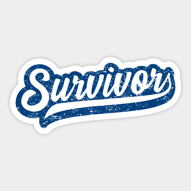 Colon Cancer Survivor - Retro Grunge Style Sticker by jpmariano